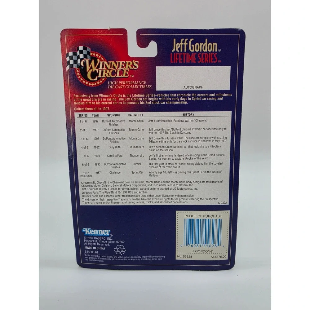 Jeff Gordon Winners Circle 1992 Baby Ruth Thunderbird 1/64 Diecast 1997 Nascar